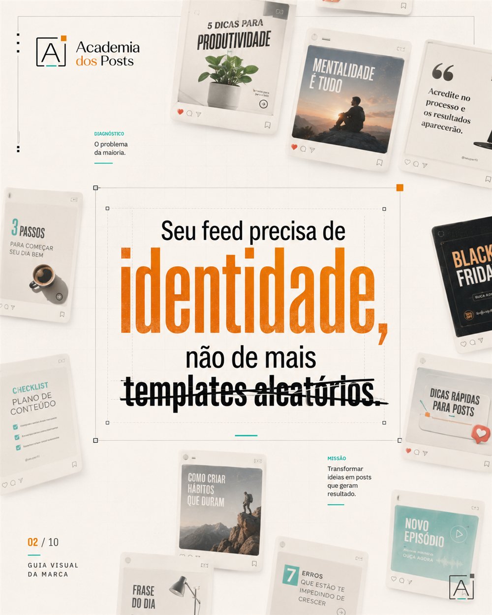 Post: seu feed precisa de identidade, não de mais templates aleatórios